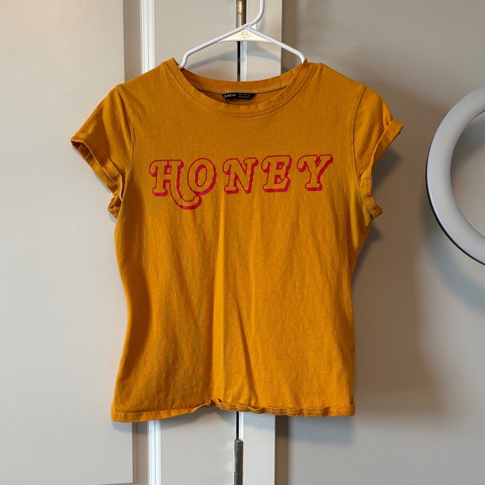 Mustard Yellow 'Honey' Graphic Tee